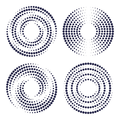 Spiral Circle Swirl Round Dot Design Elements