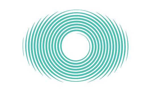 Vector line art of Spiral concentric pattern