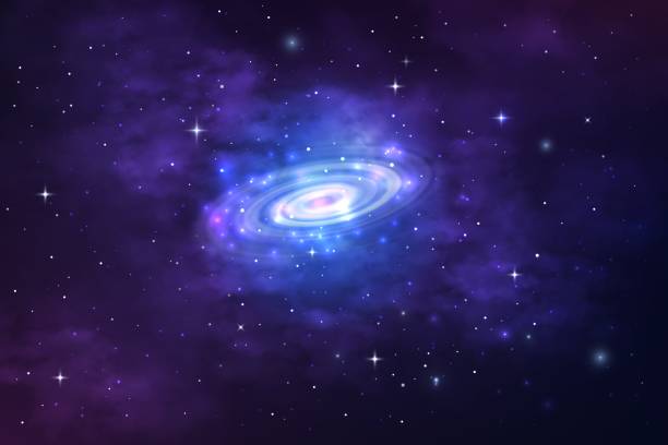 ilustrações de stock, clip art, desenhos animados e ícones de spiral galaxy in space nebula, stardust, universe - milky way