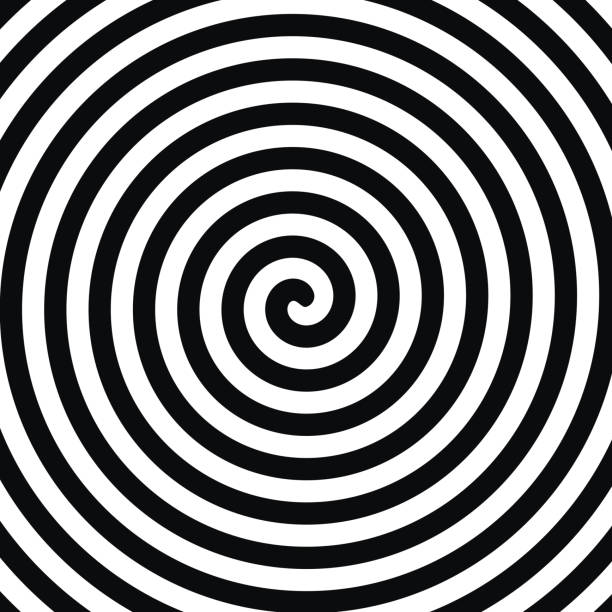 ilustrações, clipart, desenhos animados e ícones de espiral de hipnose - zoom effect