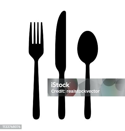 istock Spoon, knife, fork. 1133768076