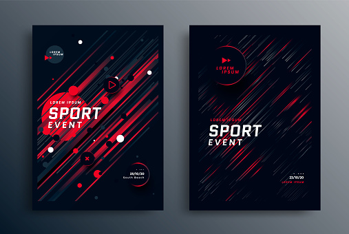 Sport event poster layout design template vector