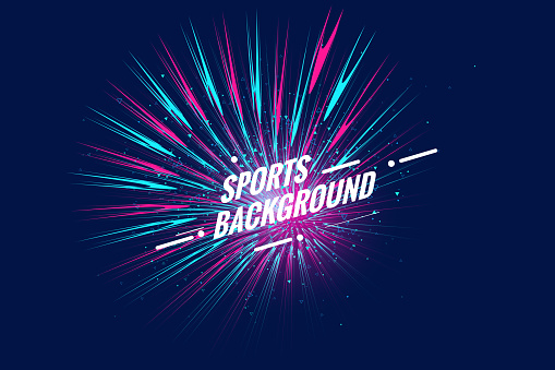 Sport template Design, Abstract Background, Dynamic Poster, Vector Illustration.