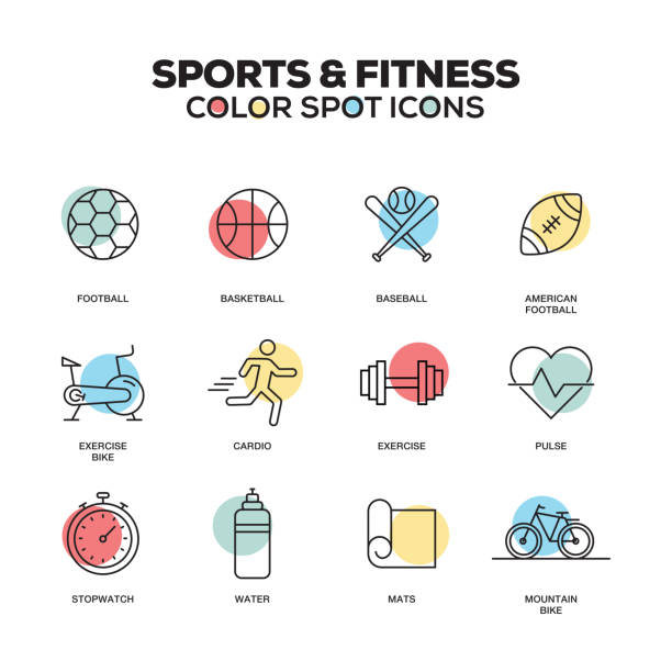 Sport et Fitness icônes. Jeu des icônes vectorielles en ligne. De qualité supérieure. Symboles du plan moderne et pictogrammes.