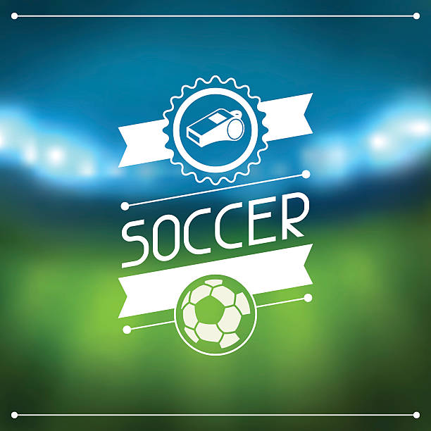 ilustrações de stock, clip art, desenhos animados e ícones de fundo de desporto com estádio de futebol e rótulos. - soccer night