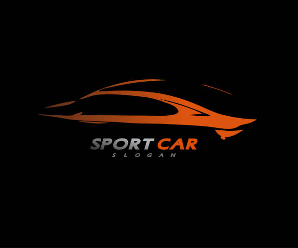 Sports Car Logo company vector Illustration Sports Car Logo company vector Illustration garage silhouettes stock illustrations
