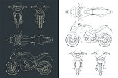 istock Sports motorcycle blueprints 1367735874