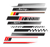 istock Sports stripes, car stickers. Racing decals for tuning. 1321880742