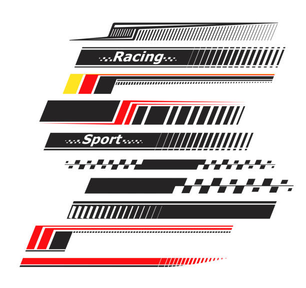 Sports stripes, car stickers. Racing decals for tuning. Sports stripes, car stickers. Racing decals for tuning. car patterns stock illustrations
