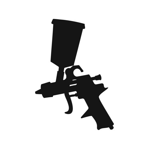 Spray gun Spray gun icon. Vector illustration on white background. airbrush stock illustrations
