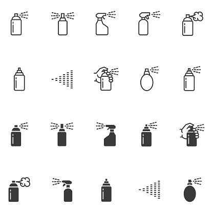 Spray icon set