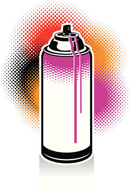 Spray Paint Can vector art illustration