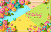 istock Spring sale flyer 923757352