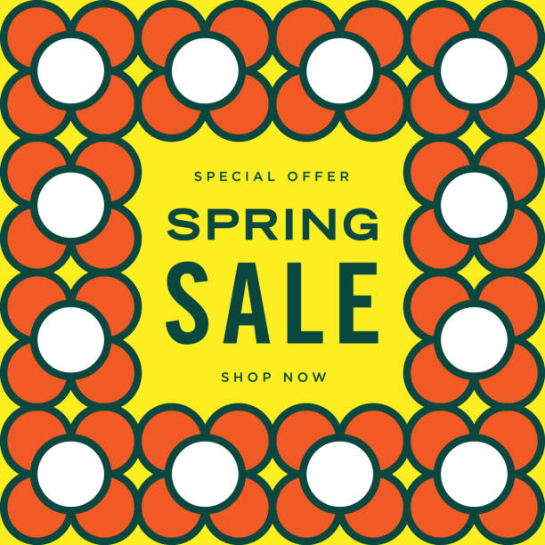 Spring Sale Promotion–Set 2 vector art illustration