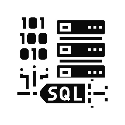sql injections glyph icon vector. sql injections sign. isolated contour symbol black illustration
