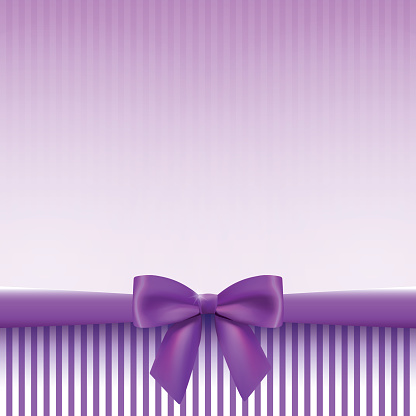 Square background with a satin bow in magenta colors