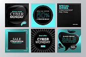 Cyber monday, Sale clearance, Special offer.