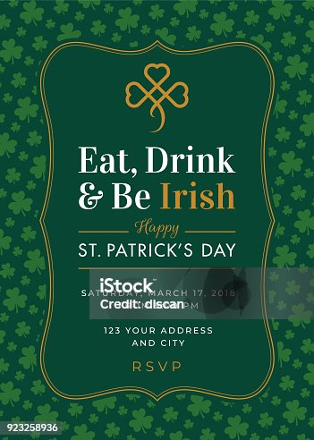 istock St. Patrick's Day Special Party Invitation Template 923258936