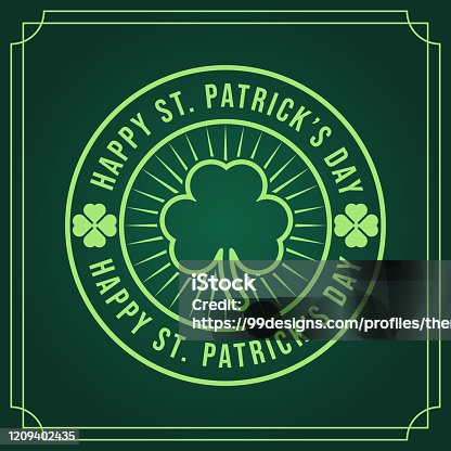 istock St. Patrick's Day Vector Illustration. Happy St. Patrick's Day vector flat design template 1209402435