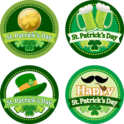 St Patrick's Party Labels