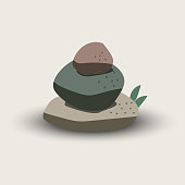 istock Stack of stones, harmony and balance icon 1371712189