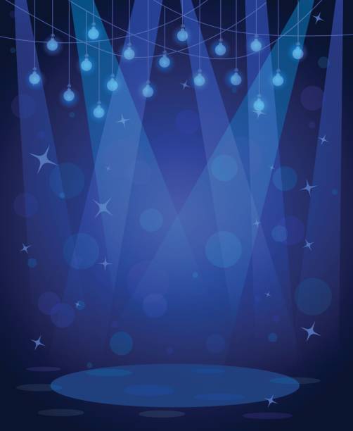 stage disco bar night spotlight background stage disco background dancing backgrounds stock illustrations