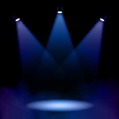 Stage lighting with fog