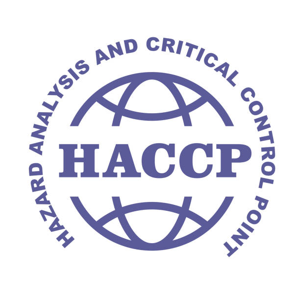 ilustrações de stock, clip art, desenhos animados e ícones de haccp stamp - hazard analysis and critical control points emblem - haccp