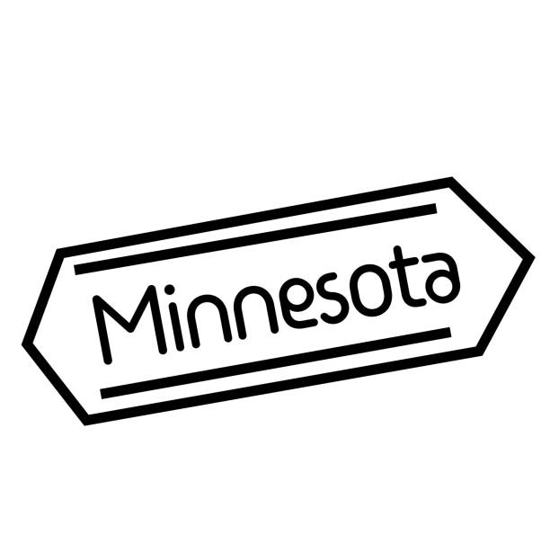 MINNESOTA stamp on white background MINNESOTA stamp on white. Stamps and advertisement labels series. bills saints stock illustrations