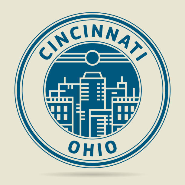 Stamp or label with text Cincinnati, Ohio Stamp or label with text Cincinnati, Ohio written inside, vector illustration cincinnati stock illustrations