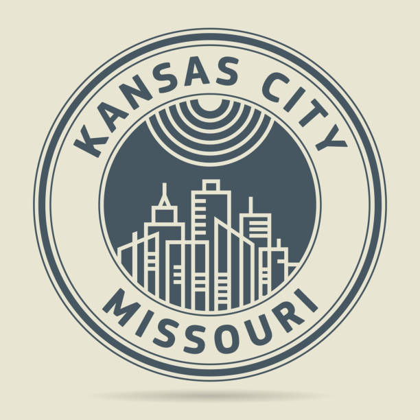 Stamp or label with text Kansas City, Missouri Stamp or label with text Kansas City, Missouri written inside, vector illustration kansas city missouri stock illustrations