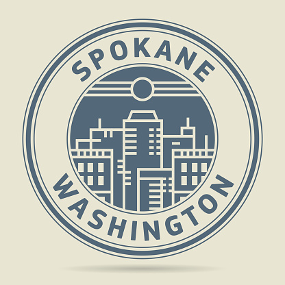 Stamp Or Label With Text Spokane Washington Stock Illustration - Download Image Now - iStock