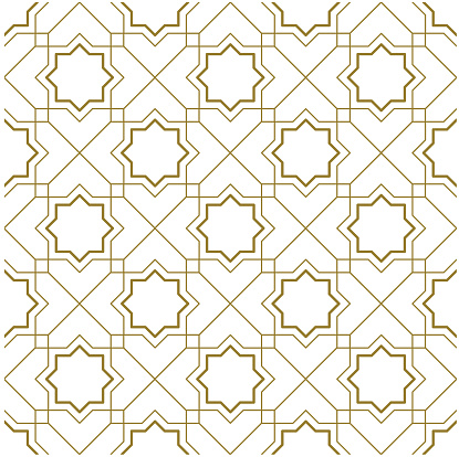 Star and crossing diagonal lines seamless pattern