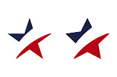 istock USA star icon symbol. American logo 1329511381