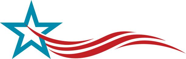 szablon ikony gwiazdki - american flag stock illustrations