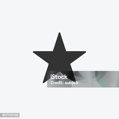 istock Star isolated flat web mobile icon. Vector graphic illustration 857750768