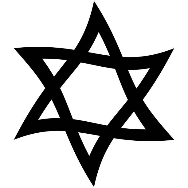 Star Of David Jewish Symbol Jewish Religion star of David icon Israel star of david stock illustrations