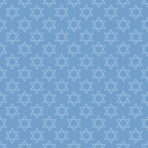 Star of David Seamless Pattern Light blue Star of David design made for Hanukkah star of david stock illustrations