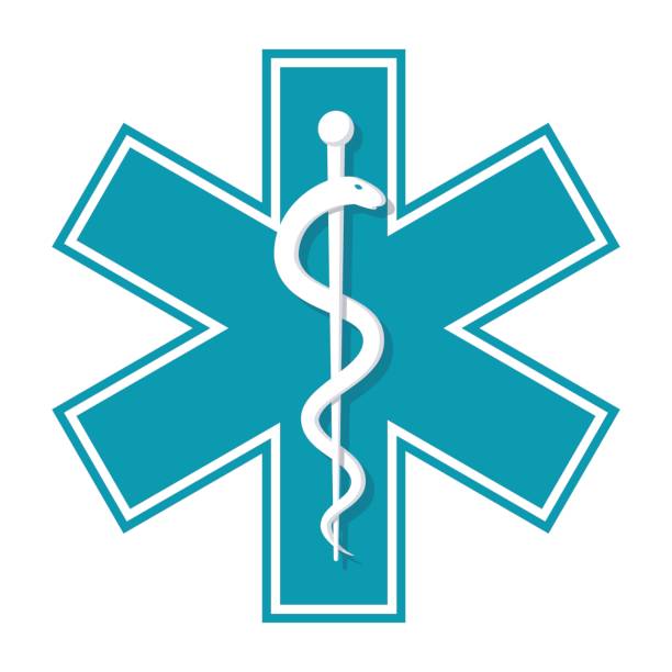 Star of Life Medical symbol Star of Life, vector icon in flat style lifestyle stock illustrations