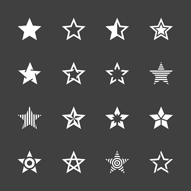 Star Shape Icons - White Series Star Shape Icons White Series Vector EPS File. voting clipart stock illustrations