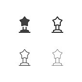 Star Trophy Icons Multi Series Vector EPS File.