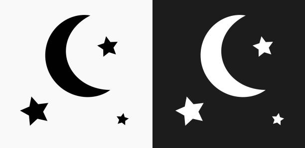 Top 60 Black And White Moon Clip Art, Vector Graphics and Illustrations - iStock