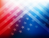 Vector illustration of USA stars and stripes background. EPS Ai 10 file format.