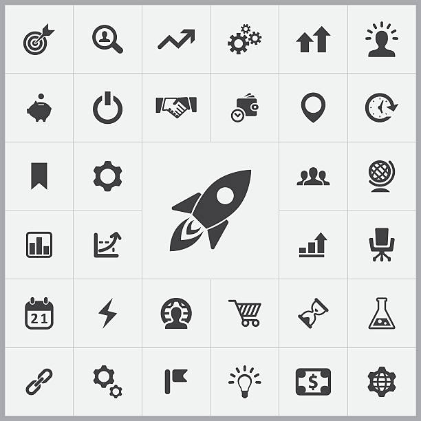startup icons universal set startup icons universal set for web and mobile entrepreneur icons stock illustrations