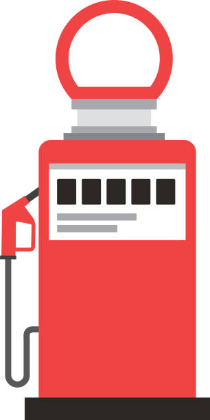 ilustraciones, imágenes clip art, dibujos animados e iconos de stock de icono aislado del servicio de estación - gas pump