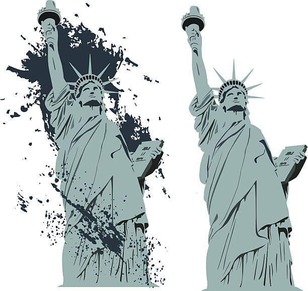 Statue of Liberty Statue of Liberty cartoon of a statue of liberty free stock illustrations