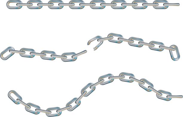 steel chain  breaking chains stock illustrations