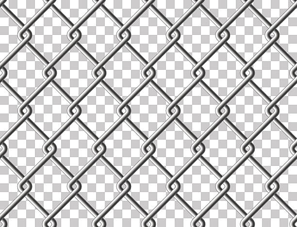 Steel mesh metal fence seamless transparent structure Steel mesh metal fence seamless transparent structure. Vector illustration. EPS 10. linkage effect stock illustrations