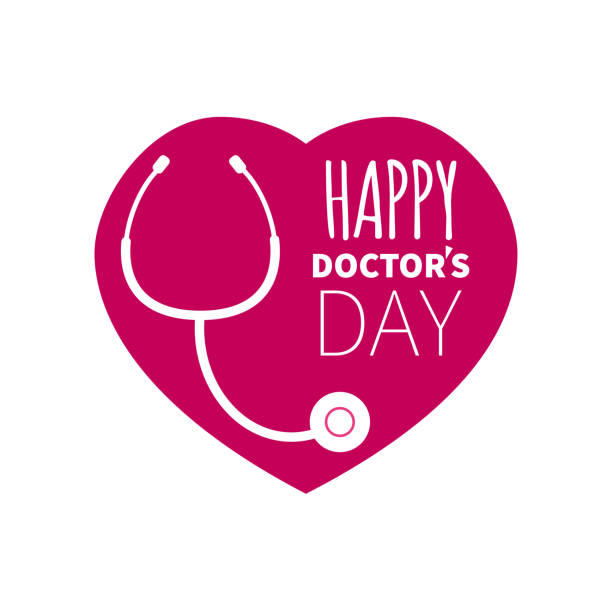 stethoscope and heart stethoscope and heart. vector illustration of happy doctors day doctor borders stock illustrations
