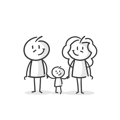 stick figures: family, couple, kid, son (no. 5)